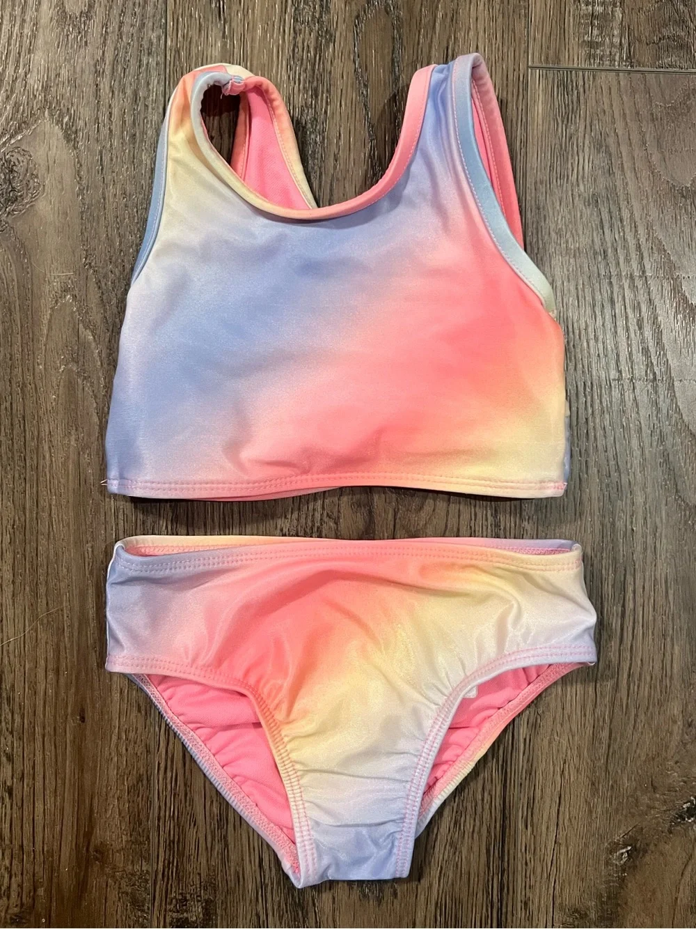 GAP Girls Ombre Tank Bikini in Pink, Yellow, Blue